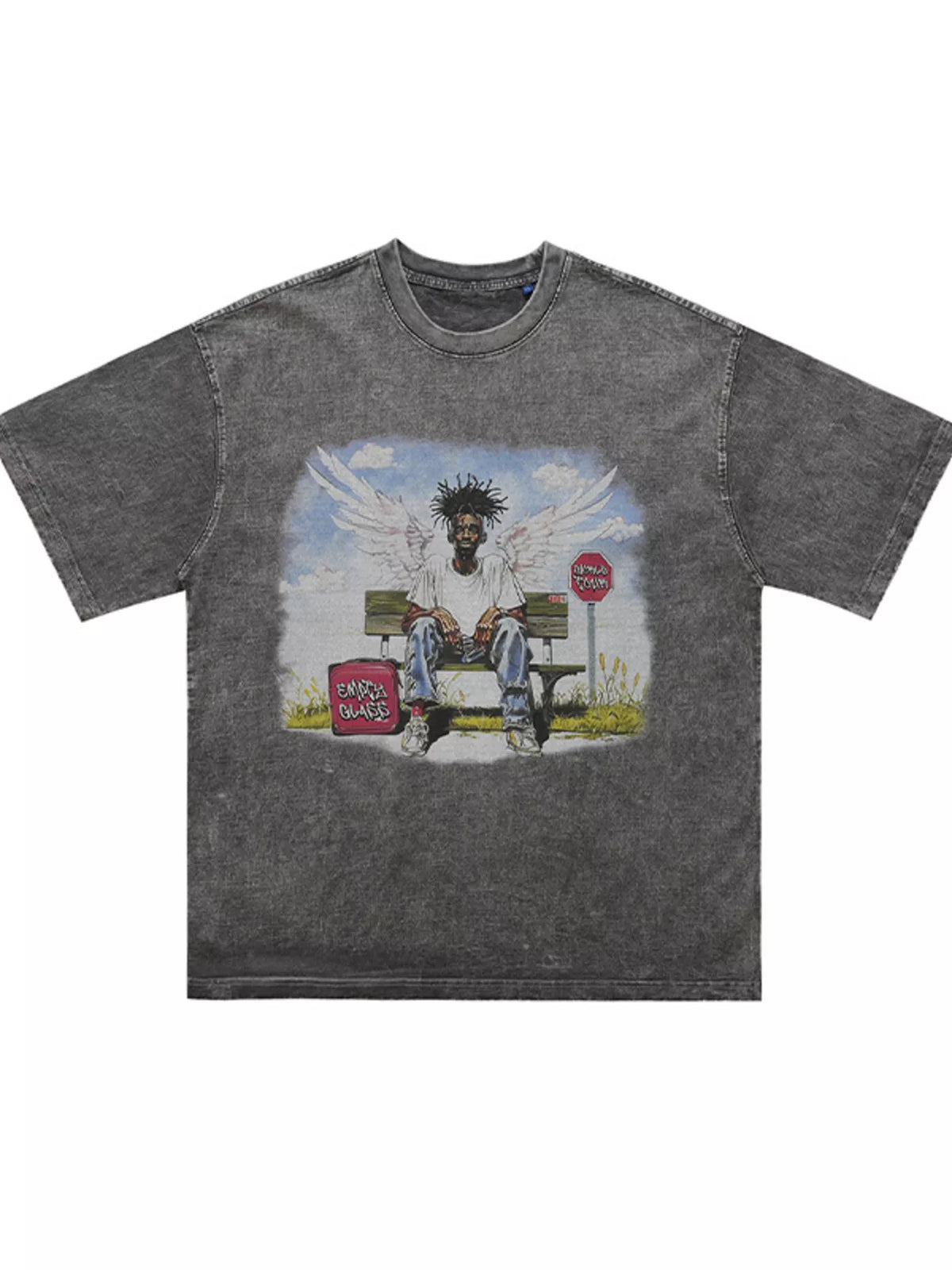 Men's Graphic Oversized Washed T-Shirt