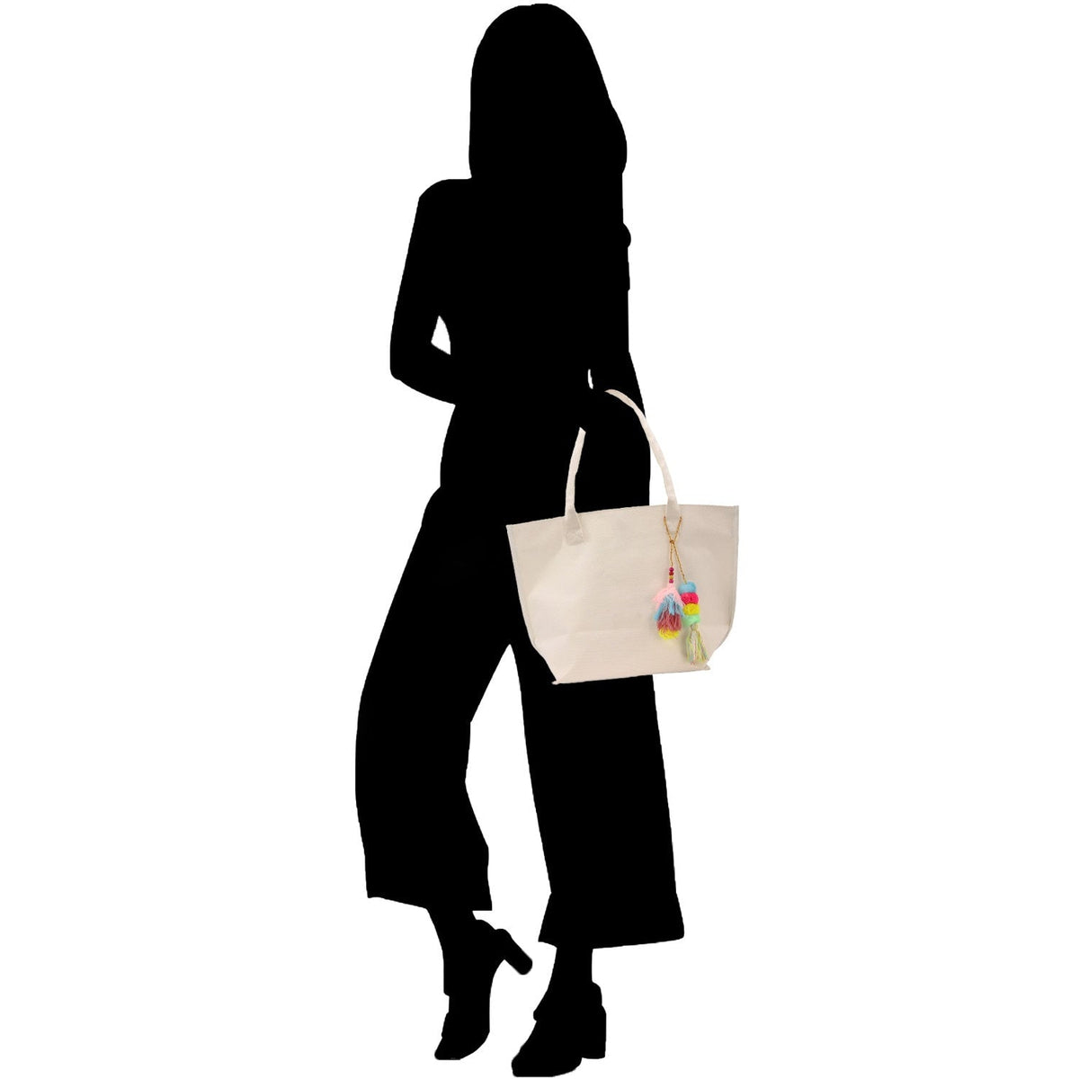 Personalized Initial Canvas Tote Bag with Magnetic Closure