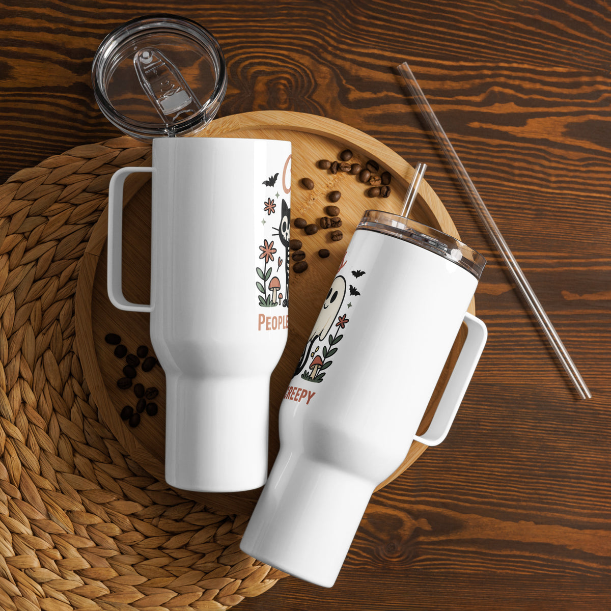 Travel Mug with a Handle – insulated eco-friendly reusable travel cup