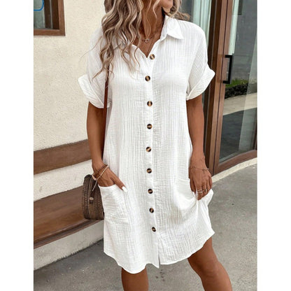 Lina Women’s A-Line Summer Shirt Dress