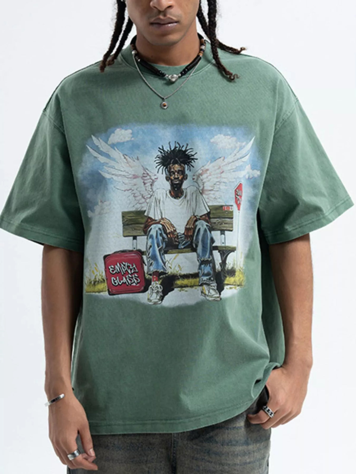 Men's Graphic Oversized Washed T-Shirt