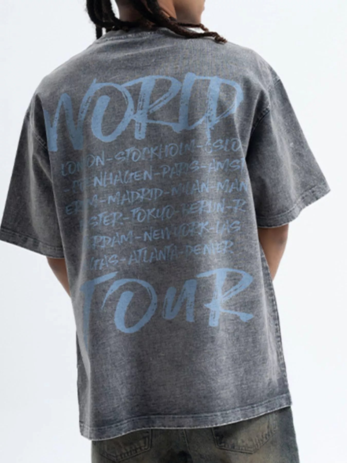 Men's Graphic Oversized Washed T-Shirt