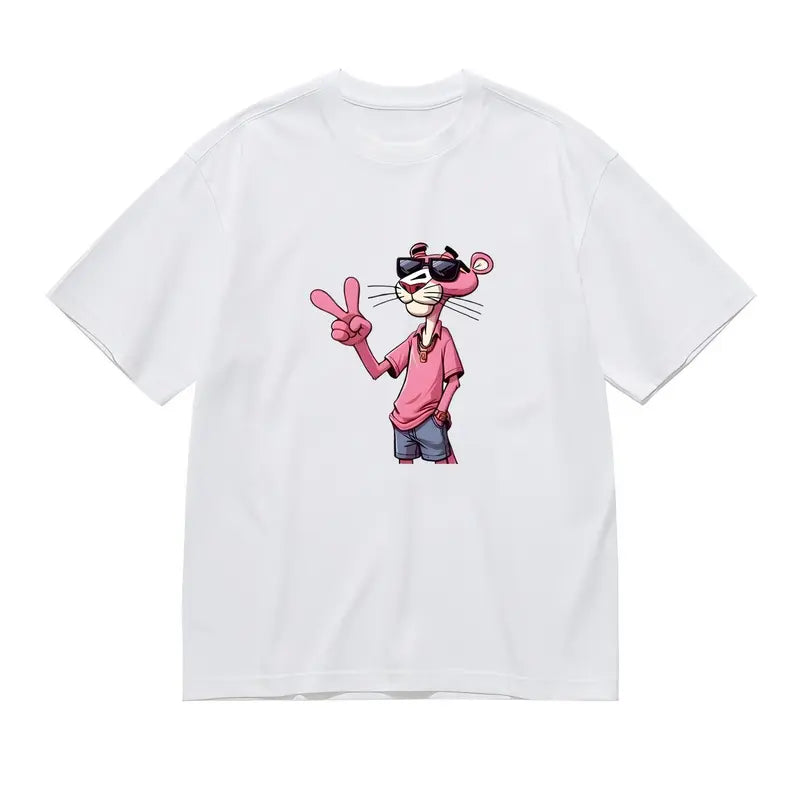 Pink Panther Women's Graphic T-Shirt – All-Season Fashion Top