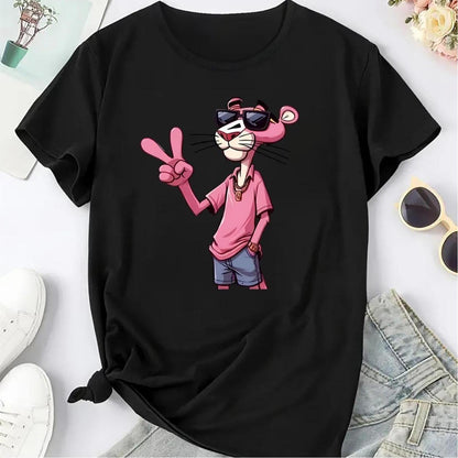 Pink Panther Women's Graphic T-Shirt – All-Season Fashion Top