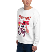 Love and Dog Unisex Hoodie – cozy sweatshirt for pet lovers