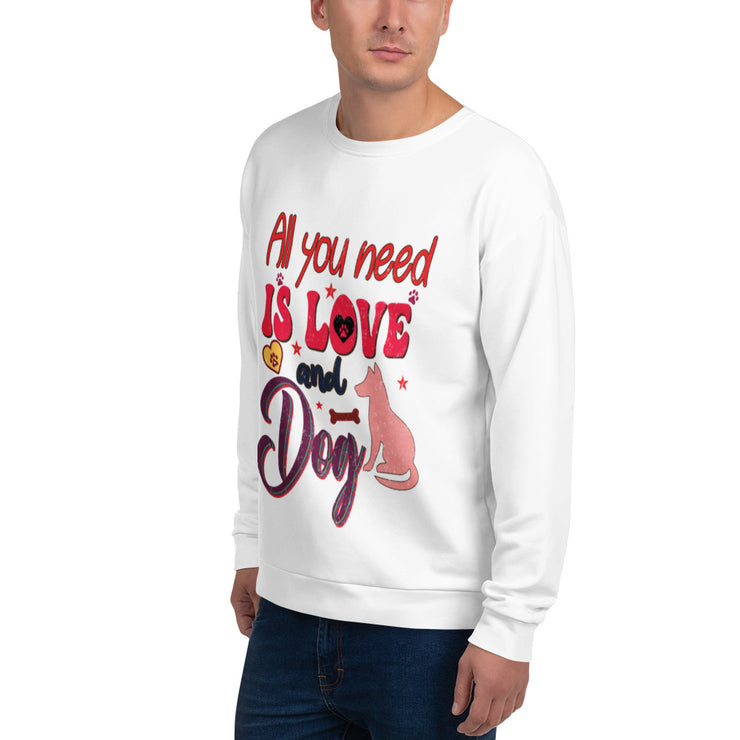 Love and Dog Unisex Hoodie – cozy sweatshirt for pet lovers