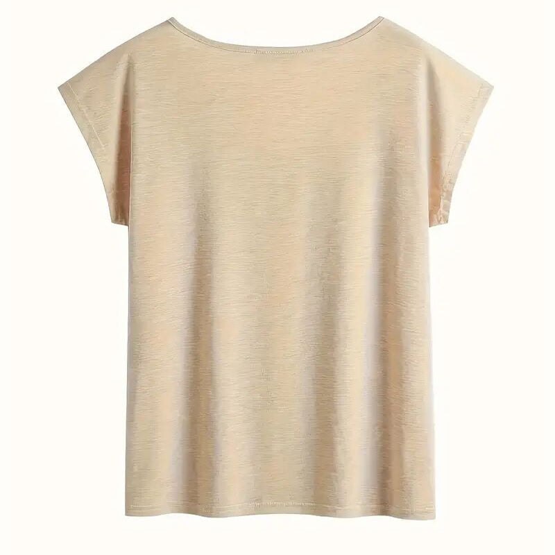 Women’s V-Neck Floral Heart T-Shirt – Summer Top