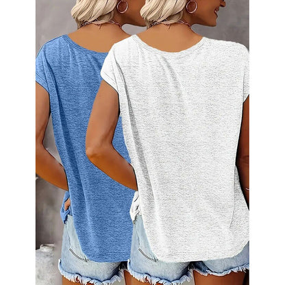 2-Pack Women’s V-Neck Tank Tops – Relaxed Summer Fit