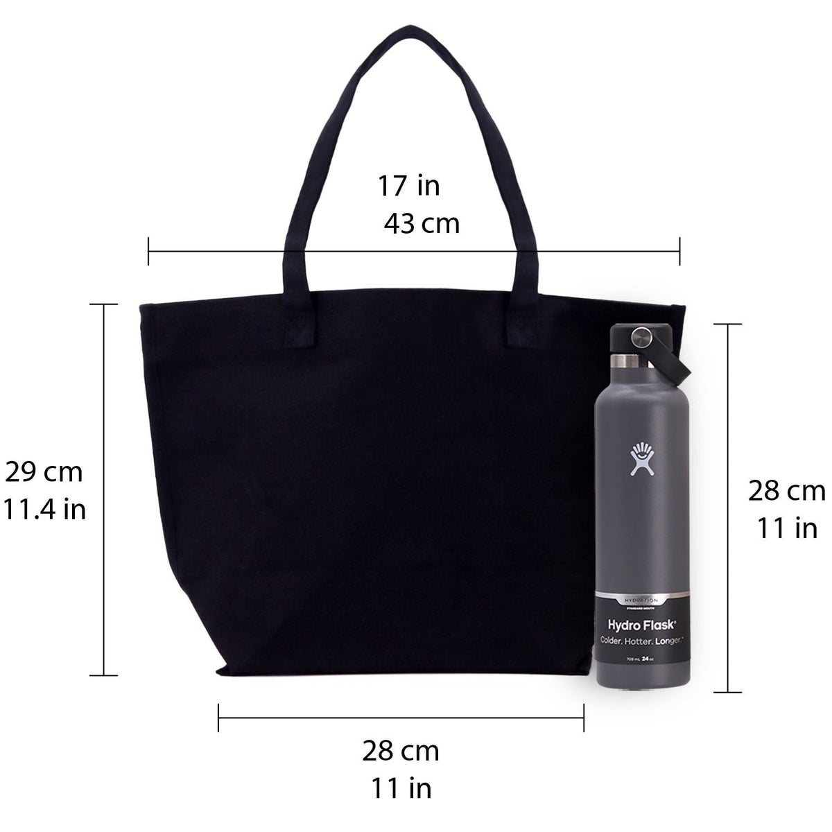 Personalized Initial Canvas Tote Bag with Magnetic Closure