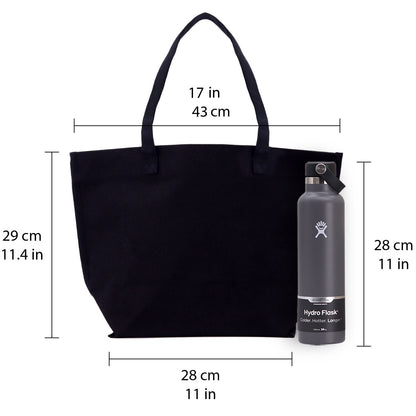 Personalized Initial Canvas Tote Bag with Magnetic Closure