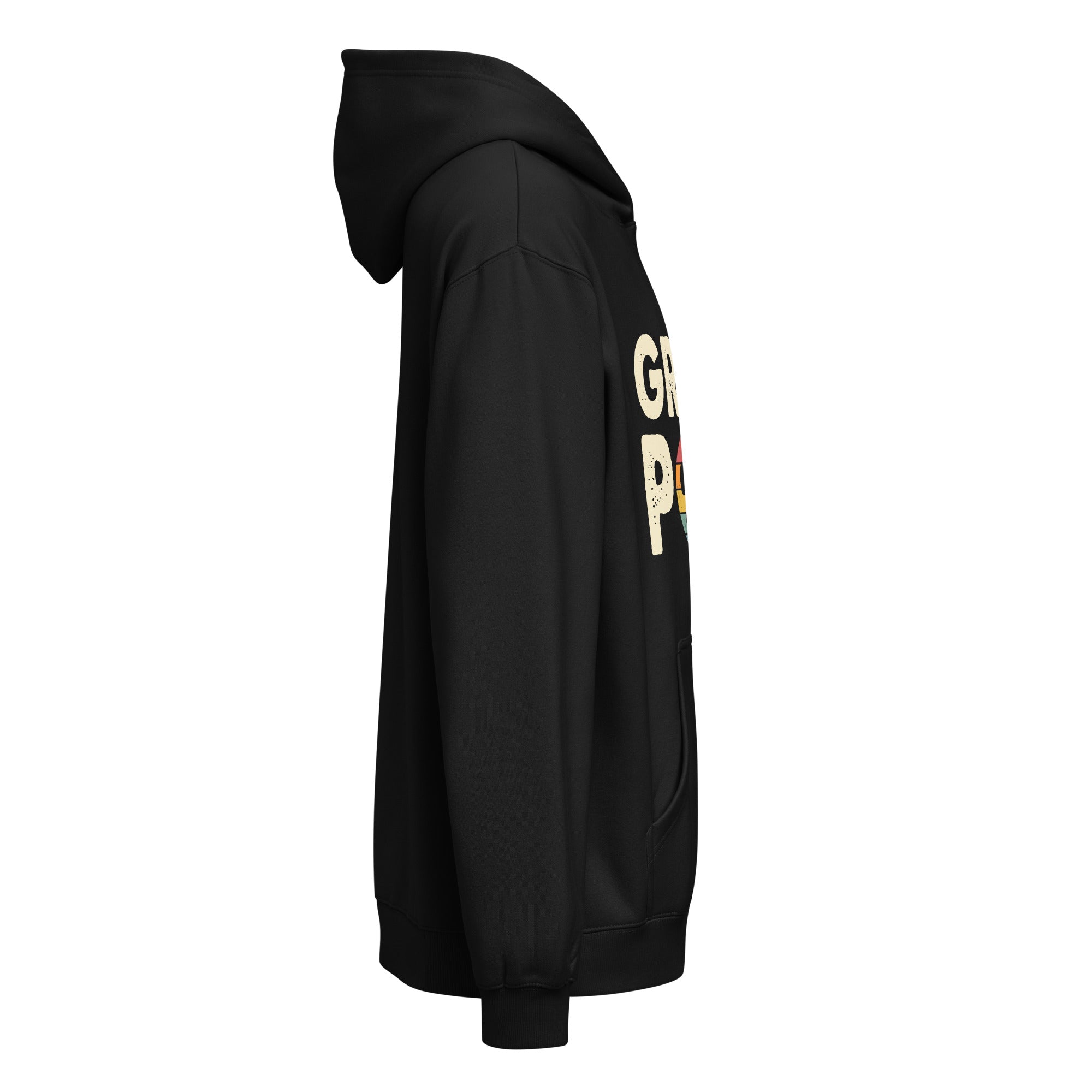 Grand Paw Men’s Box Hoodie with pet-lover graphic for dog and cat grandparents