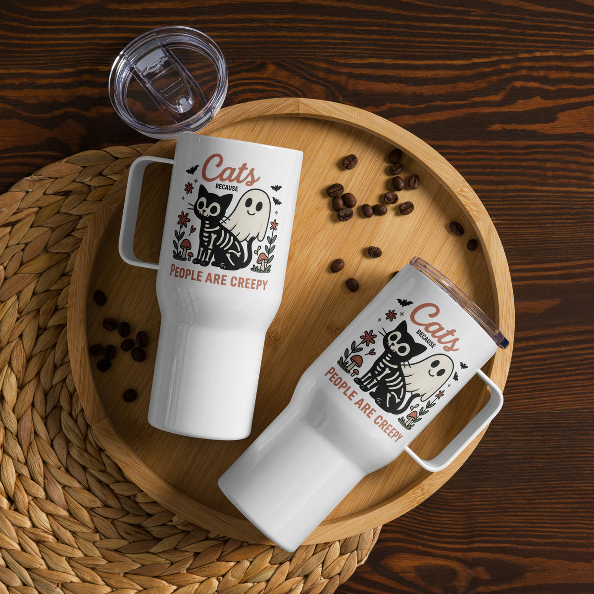 Travel Mug with a Handle – insulated eco-friendly reusable travel cup