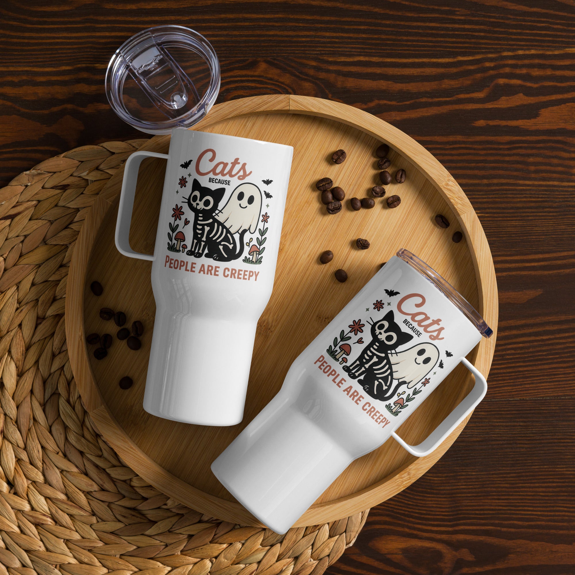 Travel Mug with a Handle – insulated eco-friendly reusable travel cup