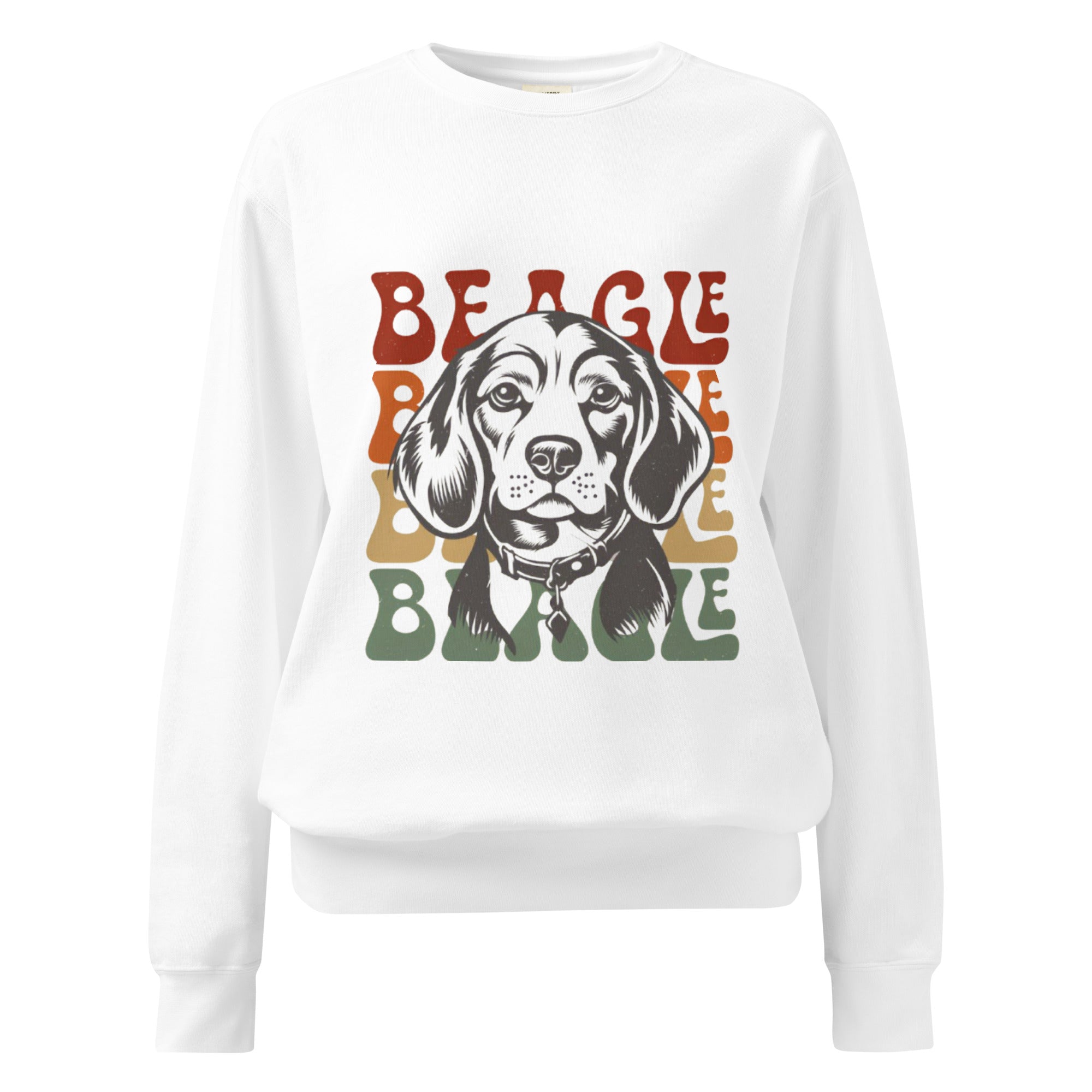 Dog Lover Dyed Sweatshirt with vintage washed unisex design