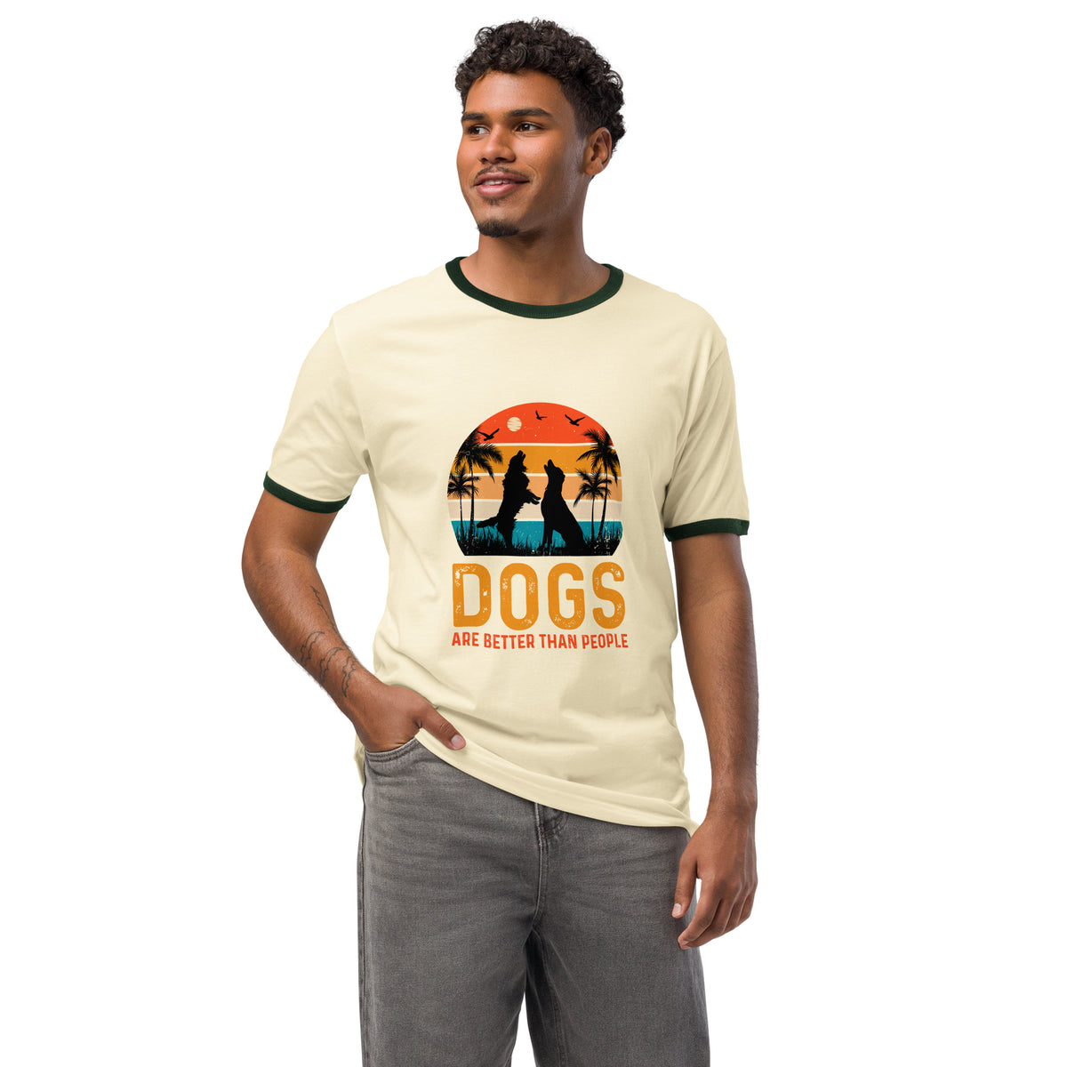 My Cute Dog Unisex Ringer T-Shirt – Cozy Casual Tee for Dog Lovers
