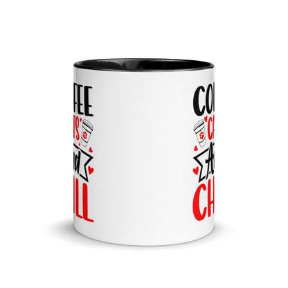 “coffee cats and chill colored mug – cute cat lover ceramic cup”