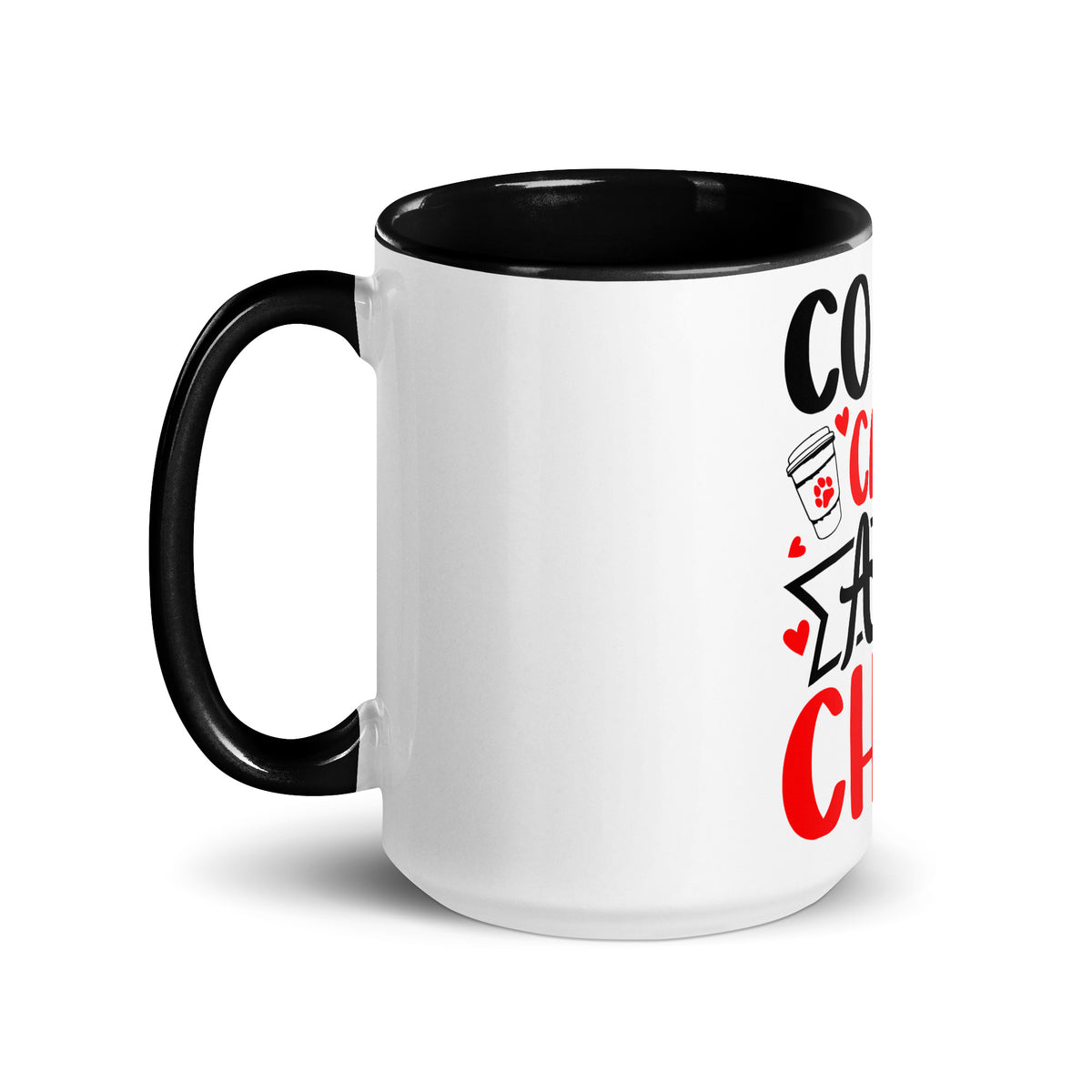 “coffee cats and chill colored mug – cute cat lover ceramic cup”