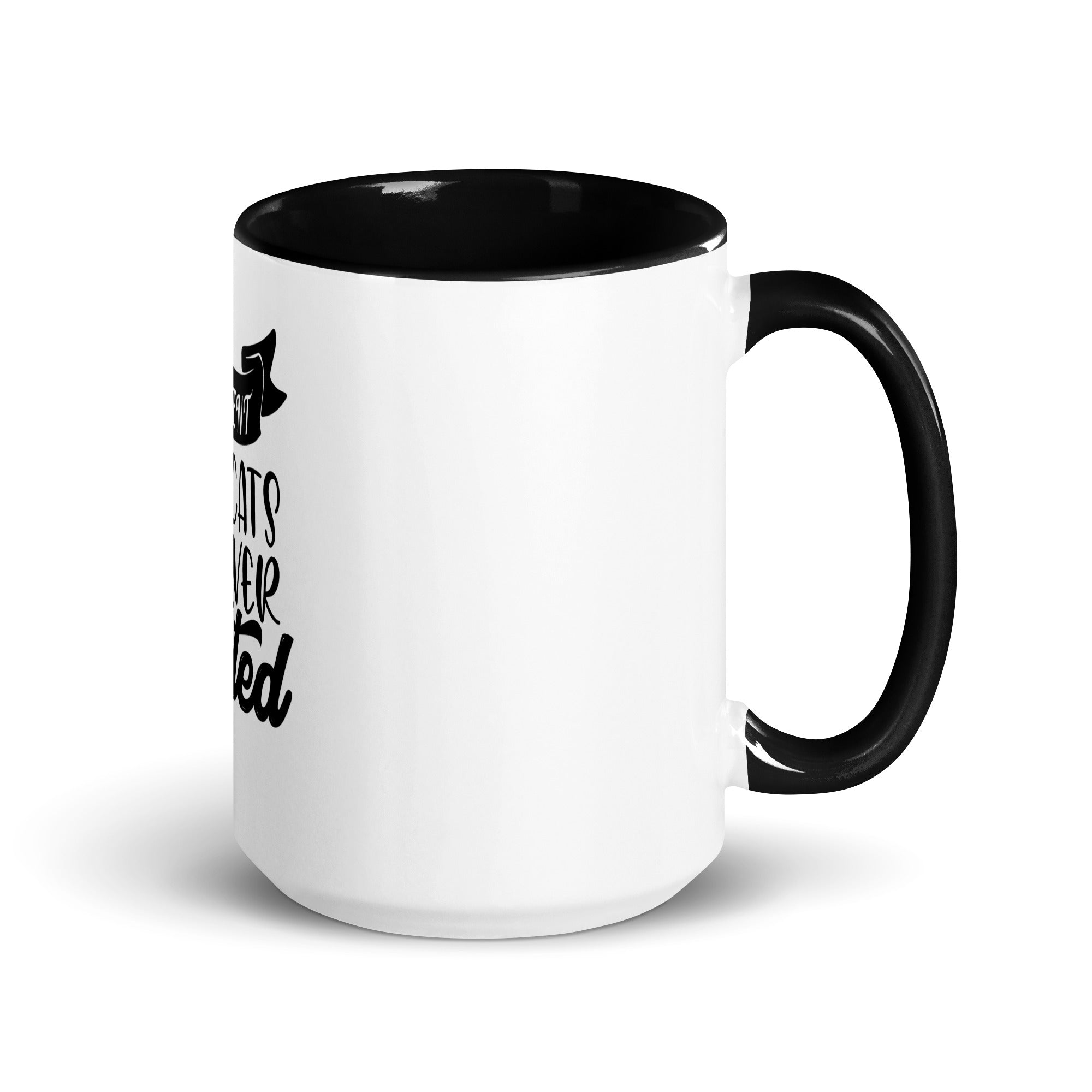 Cat Design Mug with Color Inside for Cat Lovers