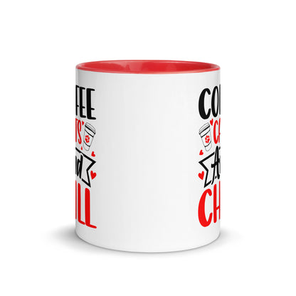 “coffee cats and chill colored mug – cute cat lover ceramic cup”