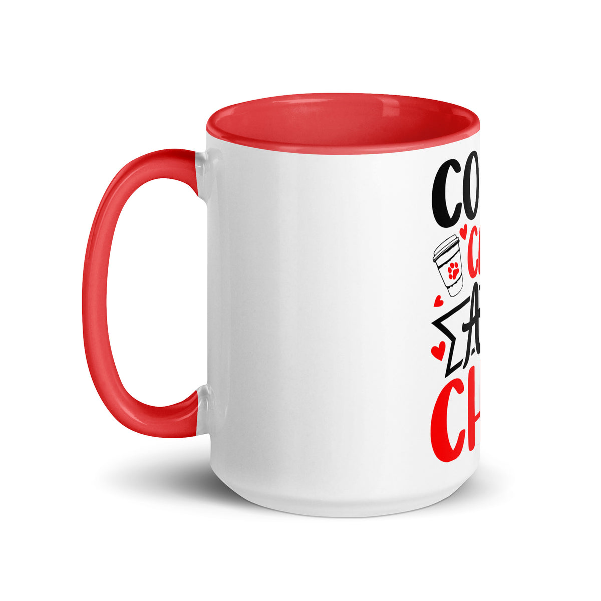 “coffee cats and chill colored mug – cute cat lover ceramic cup”