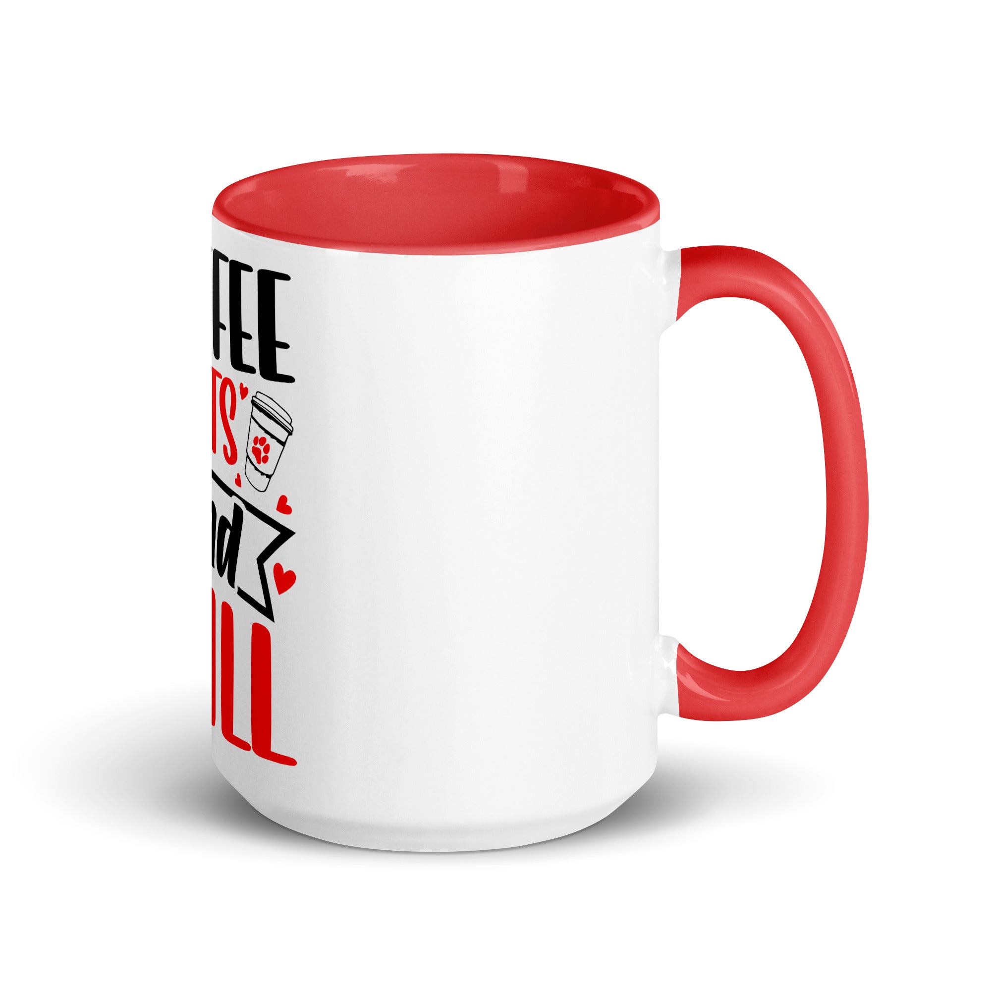 “coffee cats and chill colored mug – cute cat lover ceramic cup”