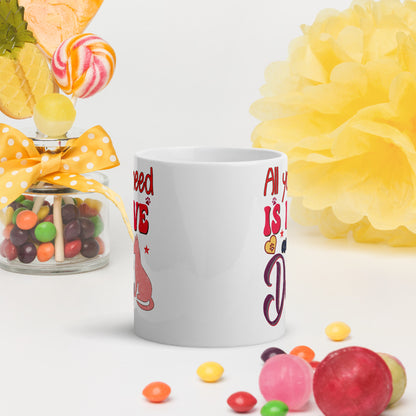 White Glossy Mug – classic ceramic coffee cup for home and office