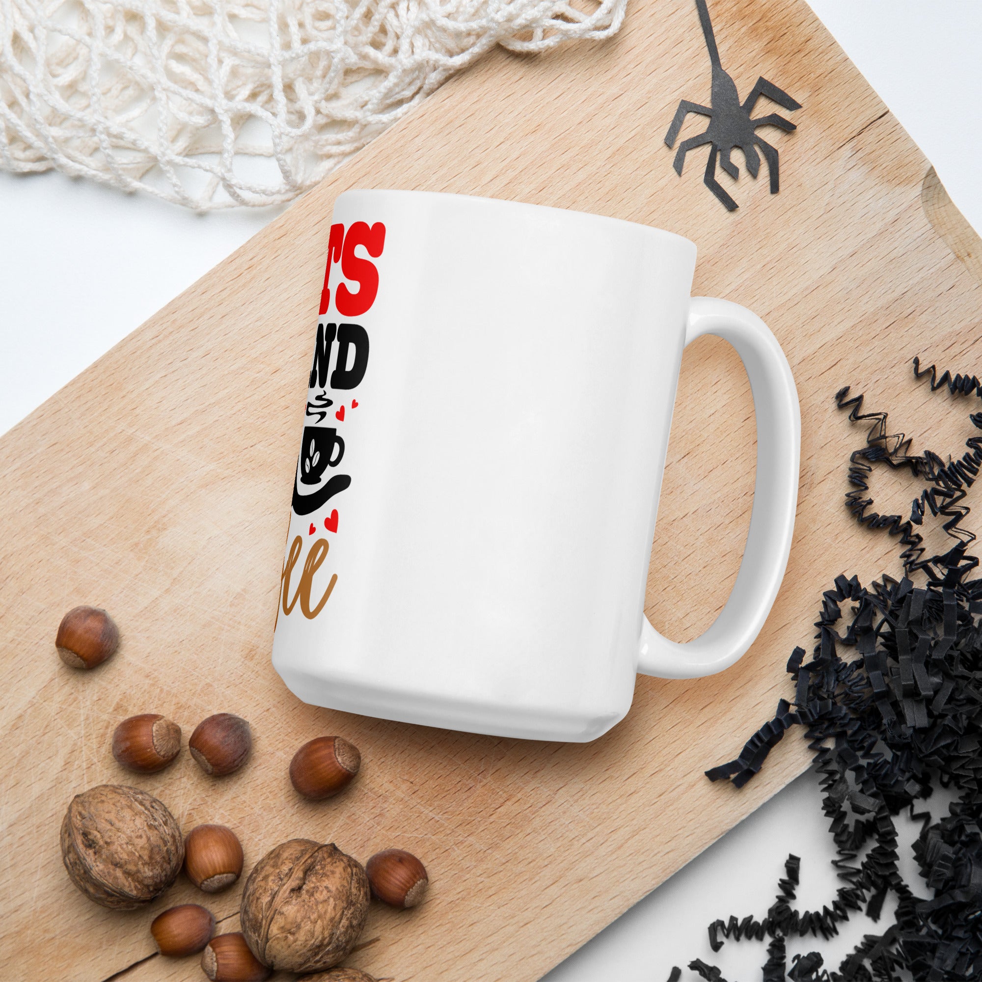 Cats White Glossy Mug with cute cat design