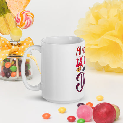 White Glossy Mug – classic ceramic coffee cup for home and office