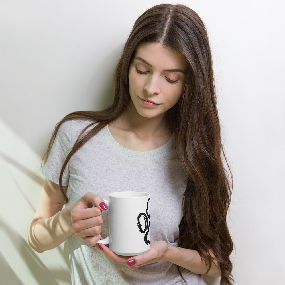 Paws Glossy Mug with cute paw-print design for pet lovers