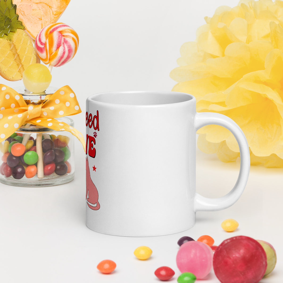 White Glossy Mug – classic ceramic coffee cup for home and office