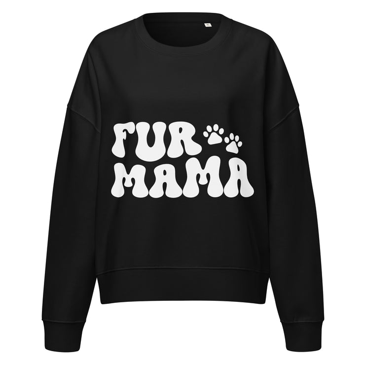 Cat Fur Mama Women’s Neck Sweatshirt – cozy pet lover gift