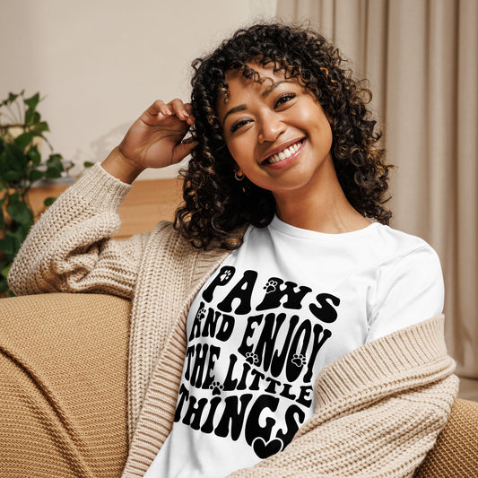 Paws and Enjoy the Little Things Women’s Hoodie for Pet Lovers