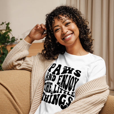 Paws and Enjoy the Little Things Women’s Hoodie for Pet Lovers